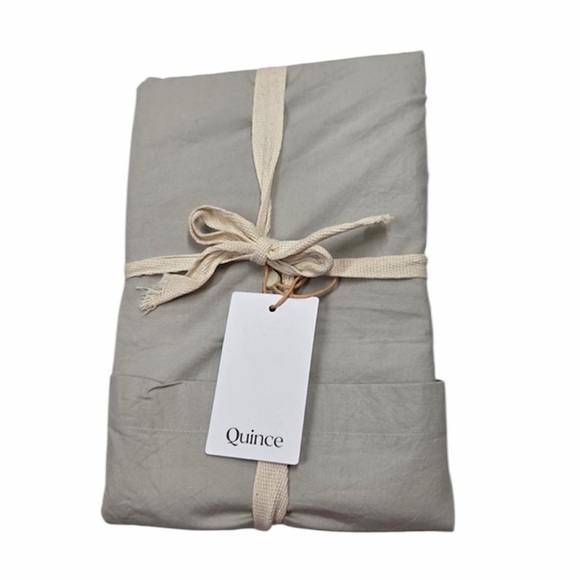 Quince Other - NWT QUINCE Organic Brushed Cotton Sham Set Standard Light Grey 6160